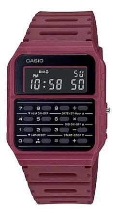 Imagem de Relógio de Pulso Casio Digital Masculino Feminino Unissex Quardrado Retro Vintage Calculadora Casual Vermelho CA-53WF-4BDF