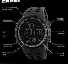 Imagem de Relógio de Pulso Digital KAK Masculino Militar Esportes Data Hora Alarme Cronômetro cor: Preto