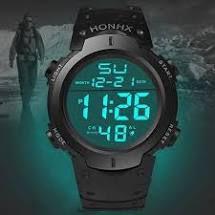 Imagem de Relógio de Pulso HNH Masculino Militar Digital Esportes ao Ar Livre Data Hora Luminosa Cronômetro