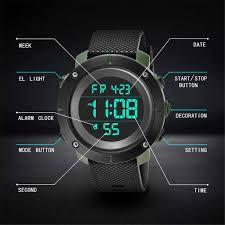 Imagem de Relógio de Pulso KAK B Masculino Militar Digital Esportes ao Ar Livre Data Hora Luminosa Cronômetro