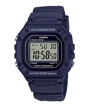 Imagem de Relógio de Pulso Masculino Casio Digital Azul Standard W-218H-2AVDF