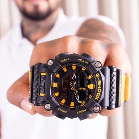 Imagem de Relógio de Pulso Masculino G-Shock Anadigi Amarelo GA-900A-1A9DR