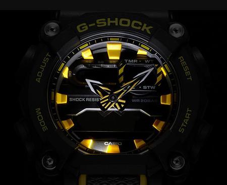 Imagem de Relógio de Pulso Masculino G-Shock Anadigi Amarelo GA-900A-1A9DR