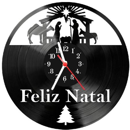 Imagem de Relógio De Vinil Disco Lp Parede Natal