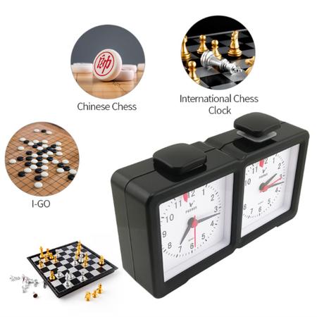 Relógio de xadrez analógico, relógio de xadrez mecânico com contagem até  baixo clh @ 8 - AliExpress