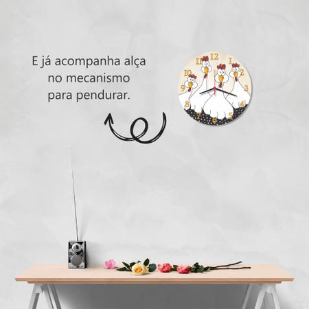 Imagem de Relogio Decorativo Parede Galinha Angola Cozinha Sala Fofo Enfeite Presente 30cm