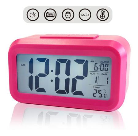 Despertador digital rosa sale