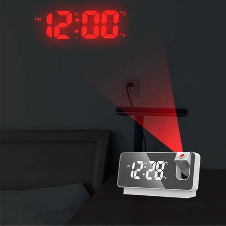Imagem de Relógio Despertador Digital Com Projetor De Hora Na Parede
