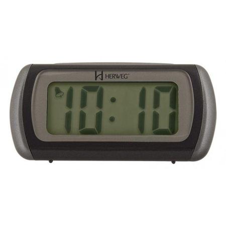 Imagem de Relógio despertador digital moderno alarme lâmpada led iluminação noturna herweg preto