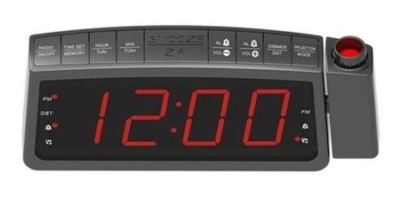Imagem de Relógio Despertador Digital Rádio Fm Usb Projetor De Hora Tp