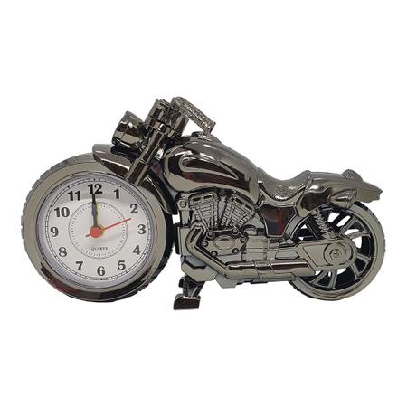 Imagem de Relógio Despertador Moto Decorativo De Mesa Motocicleta