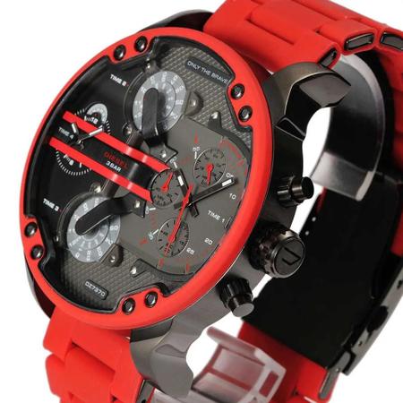 Relógio Diesel Masculino Dz7370 Vermelho c/ Card, Manual, NotaF Imagem de Relógio Diesel Masculino Dz7370 Vermelho c/ Card, Manual, NotaF