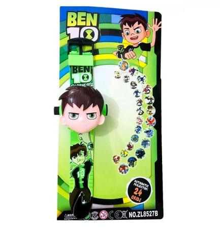 Relógio ben 10 pisca luzes toca musica com Projetor de imagens