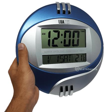 Imagem de Relógio Digital de Parede e Mesa Com Calendário Alarme Temperatura Números Grandes  ZB3001