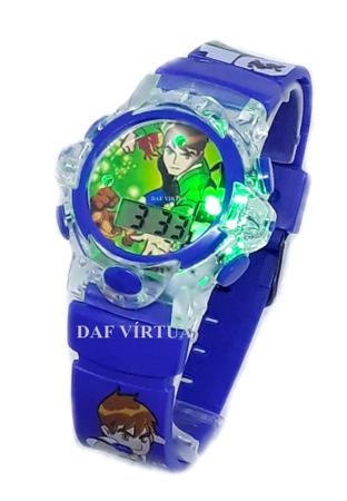 Relógio BEN10 digital verde com luzes E musica infantil