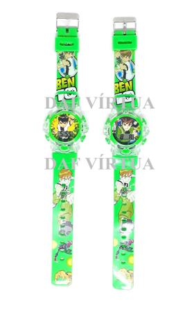 Relógio BEN10 digital verde com luzes E musica infantil em