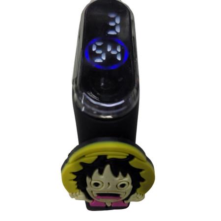 Imagem de Relógio Digital Infantil Touch LED Super Heróis resistente à Água Luffy chapéu de palha - SMACTUDO