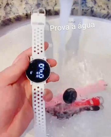 Relógio Digital Esportivo Prova Dágua Led Hora Data Silicone de