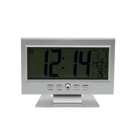 Imagem de Relógio Digital Mesa Retangular Despertador Calendário