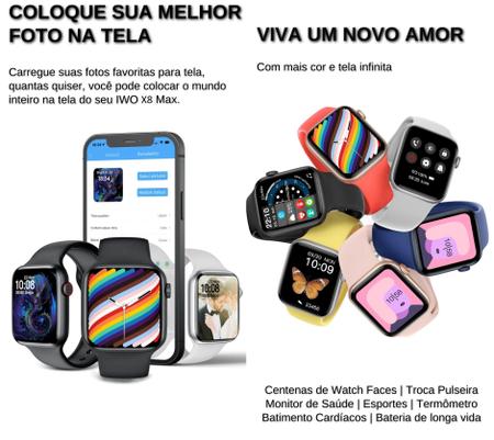 Relógio Digital Para Ios Android Preto Faz e Recebe Chamadas