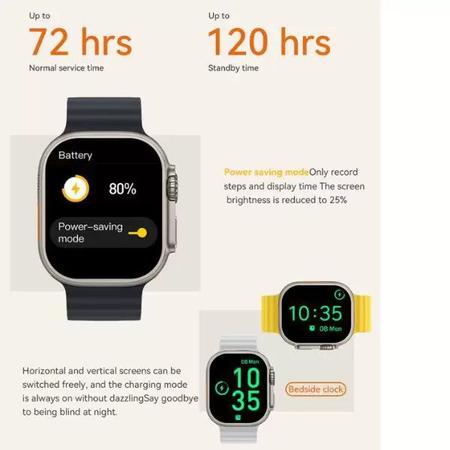 Relógio Digital Smartwatch Inteligente Laranja Amax Ultra ISO Android -  Resistente a àgua - Smartwatch e Acessórios - Magazine Luiza