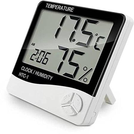 Relógio digital barométrico, medidor de temperatura e umidade
