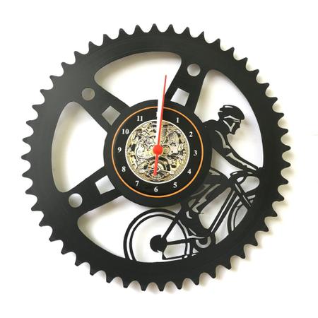 Imagem de Relógio Disco de Vinil, Bike, Bicicleta, Ciclista, Decoração