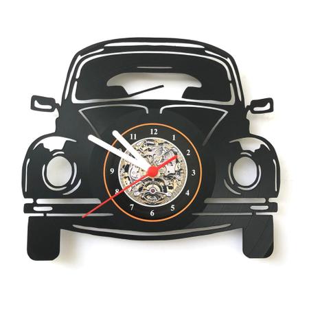 Imagem de Relógio Disco de Vinil, Fusca, Vw, Volkswagen, Carro, Vintage, Decoração