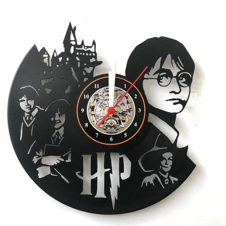 Imagem de Relógio Disco de Vinil, Harry Potter, Hp, Potterhead, Decoração, Hermione, Ronald, Snape