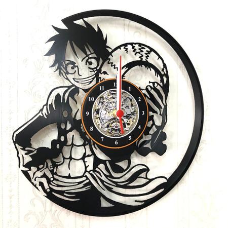 Imagem de Relógio Disco De Vinil, Luffy, One Piece, Anime, Decoração