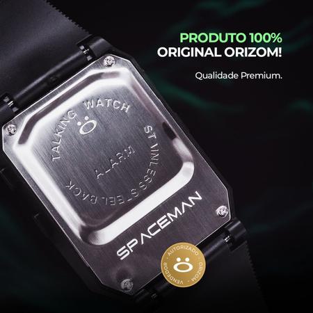 Imagem de relogio fala hora pulseira ajustavel deficiente visual preto original casual esportivo original