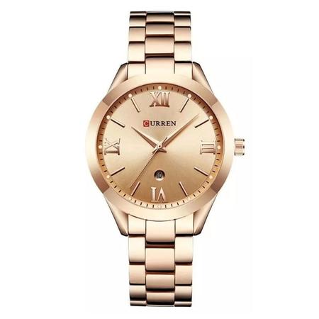 Imagem de Relógio Feminino De Pulso Curren Luxo Rose Gold Dourado