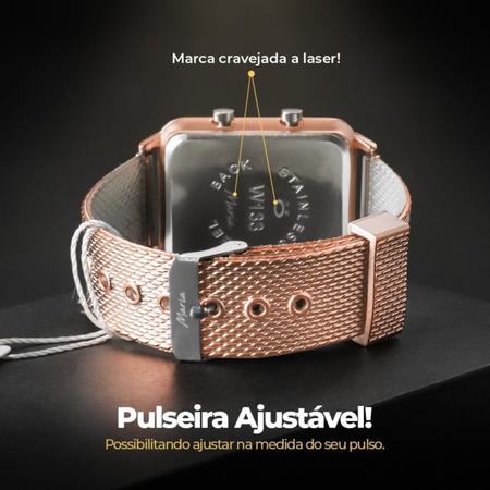 Imagem de Relógio Feminino Digital Rose Personalizado - Presente Romantico - Estilo Moderno e Tecnologico
