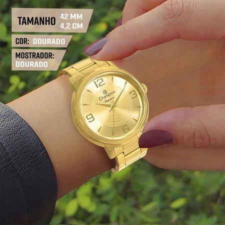 Relógio Feminino Dourado Champion Luxo 1 Ano De Garantia Imagem de Relógio Feminino Dourado Champion Luxo 1 Ano De Garantia
