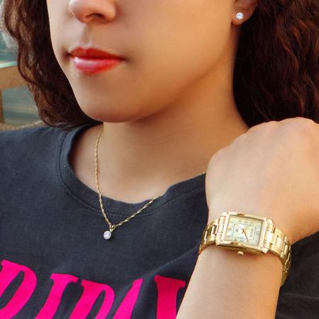 Imagem de Relógio Feminino Dourado Seculus Original 2 Anos de Garantia Luxo
