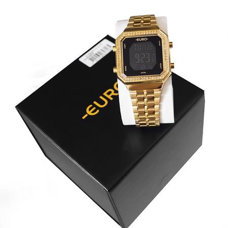 Imagem de Relógio Feminino Euro Fashion Fit Diamond Dourado EUBJK032AB/4P 