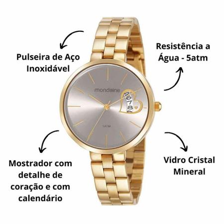 Imagem de Relogio Feminino Mondaine Dourado 32342Lpmvde1