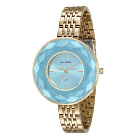 Imagem de Relógio feminino mondaine dourado à prova d'água 50m 99054lpmvde7