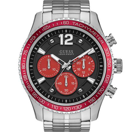 Imagem de Relógio Guess Masculino Prata 92644G0GSNA5 Analógico 10 Atm Cristal Mineral Tamanho Médio