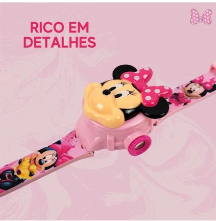 Imagem de Relógio Infantil Digital Led Luz Projetor 6 Imagens 3D Personagens Disney Para Crianças Homem Aranha Minnie Mouse Miney