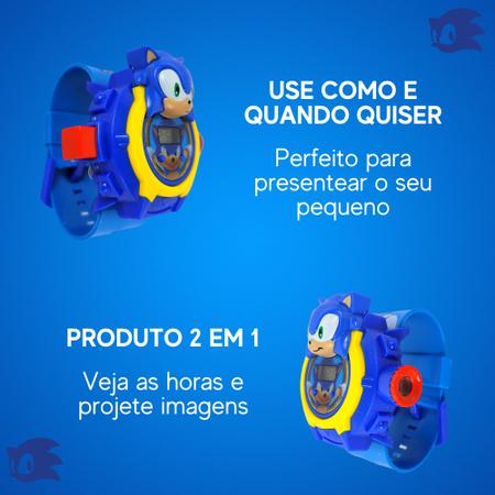 Sonic Relogio com Spiner, música e luzes NOVIDADE