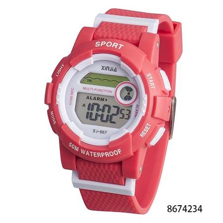 Relogio Infantil prova dagua bonito vermelho 867 xinjia menina