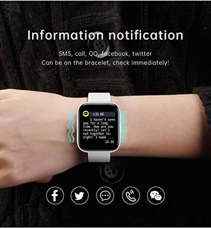 Relógio inteligente para homens, mulheres, Bluetooth Smartwatch para  telefones Android iPhone com notificação de chamada e mensagem, Relógio  fitness com monitor de sono de oxigênio