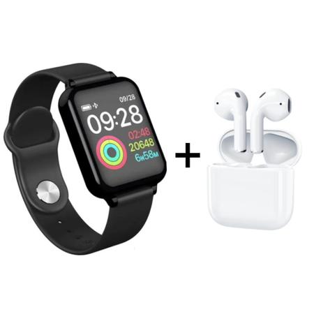 Smartwatch Relógio Digital W34 2023 + Fone Tws 5.0 Bluetooth