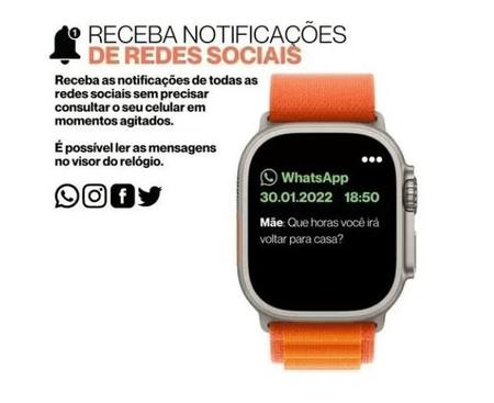 Relógio Inteligente Smart Watch Ultra Serie 8 NFC Original - Ultra 8 -  Smartwatch e Acessórios - Magazine Luiza