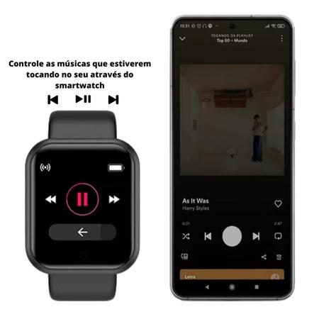 Relógio inteligente esportivo para Android para ios telefone conectado  tocando lembrete do aplicativo pulseira de controle