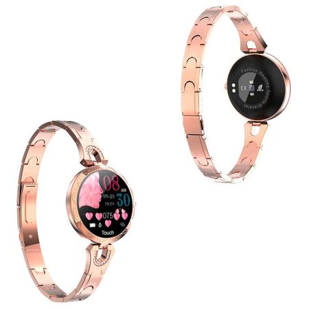 Imagem de Relógio Inteligente Smartwatch Feminino Smart Bracelet Touch Screen Dourado