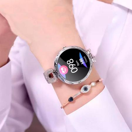 Relógio Inteligente Smartwatch Feminino Prata – myloveshop