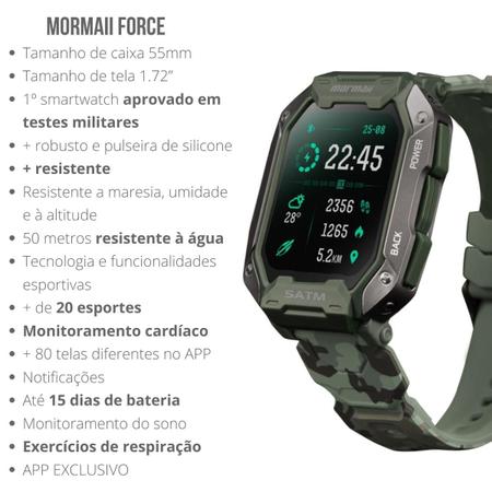 Imagem de Relógio Inteligente Smartwatch Mormaii Force Resistente
