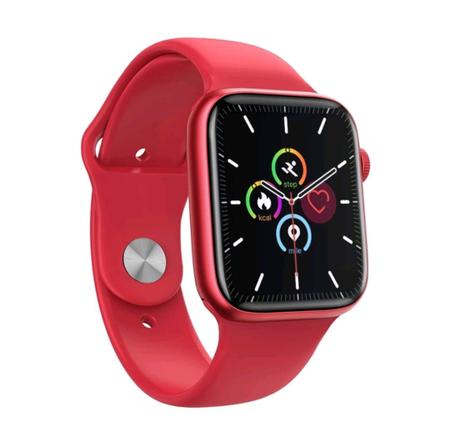 Imagem de Relógio Inteligente Smartwatch S9 Vermelho + Pulseira Preta + Pelicula